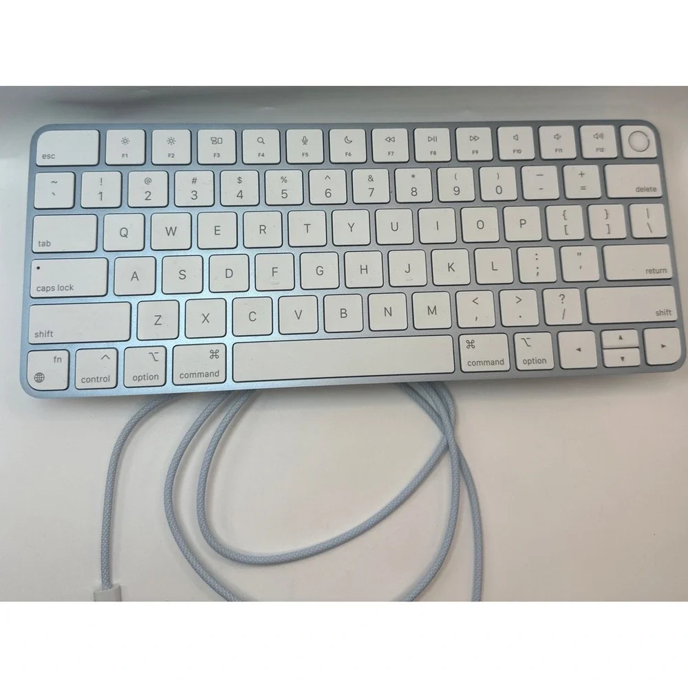 Apple Magic Keyboard w Touch ID A2449 Blue White USB-C Wireless Keyboard